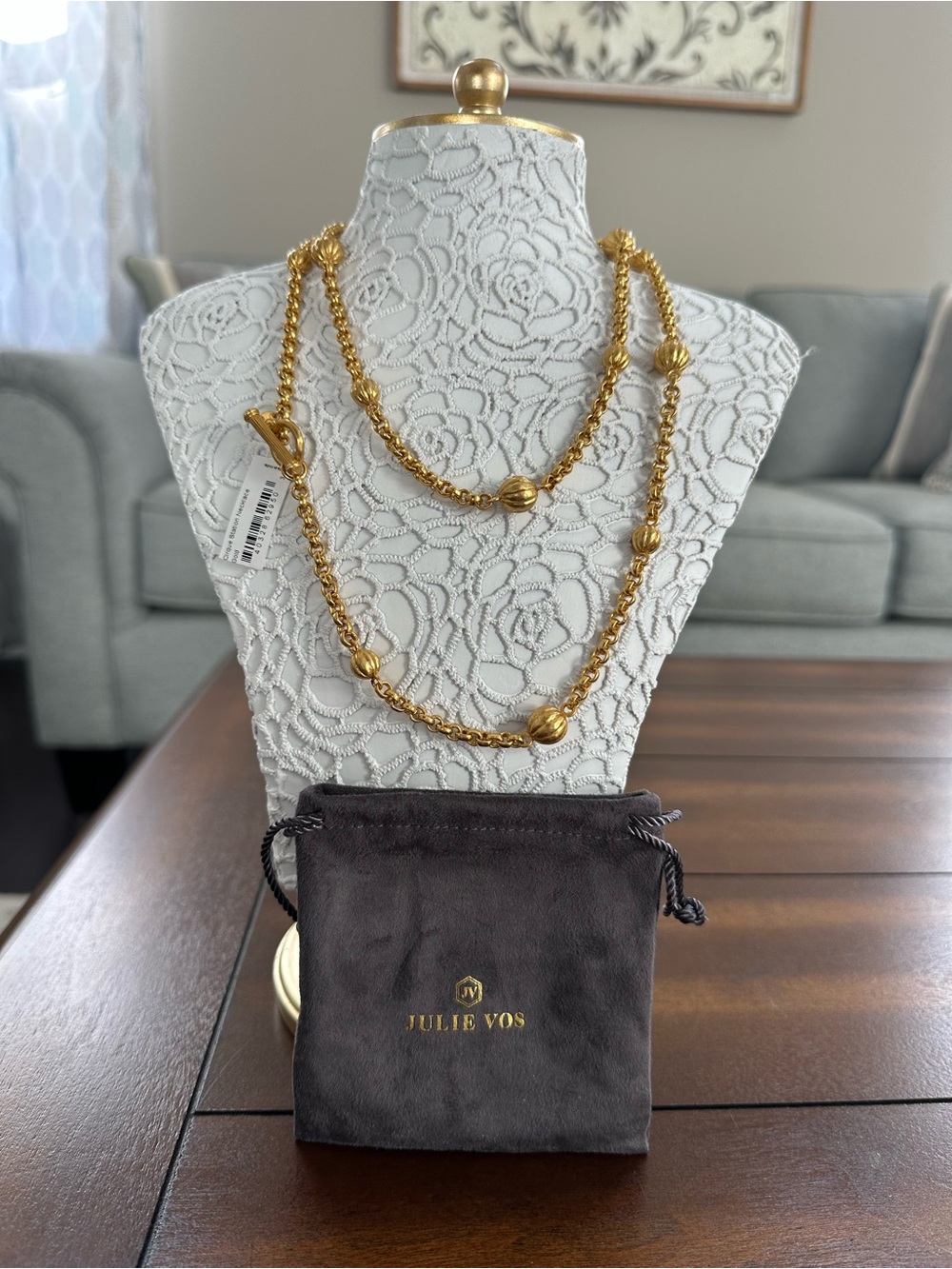 Julie Vos Gold Beaded Cirque Station Necklace - Picture 4 of 6